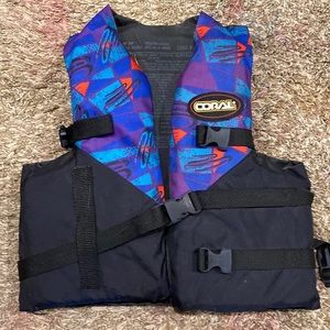 Blue & Black Child Life Vest for water Ages 5-12